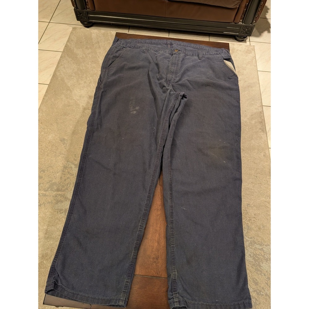 Carhartt‎ Men's Carpenter 383-20 Pants 48 X 32 Navy Soft Canvas Dungaree Fit